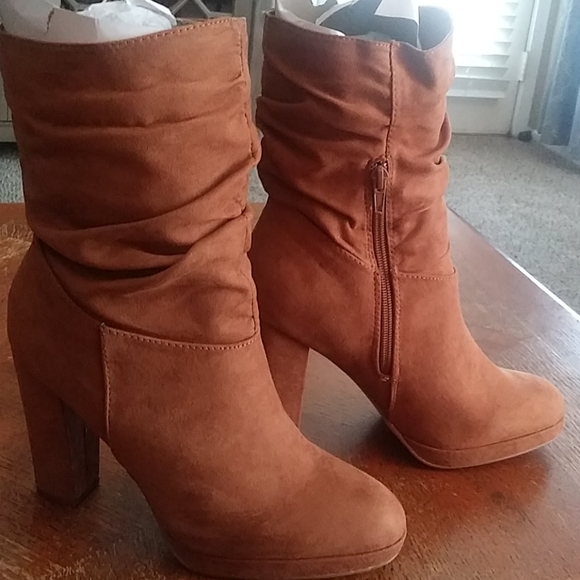 Suede Brown Booties - Picture 2 of 2